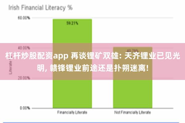 杠杆炒股配资app 再谈锂矿双雄: 天齐锂业已见光明, 赣锋锂业前途还是扑朔迷离!