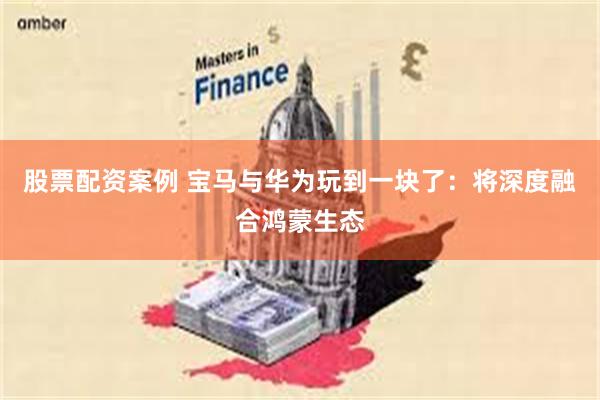 股票配资案例 宝马与华为玩到一块了：将深度融合鸿蒙生态