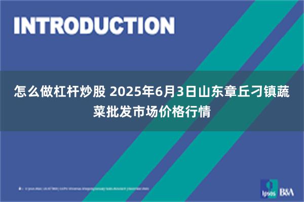 怎么做杠杆炒股 2025年6月3日山东章丘刁镇蔬菜批发市场价格行情
