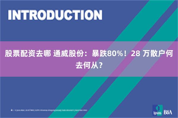 股票配资去哪 通威股份：暴跌80%！28 万散户何去何从？